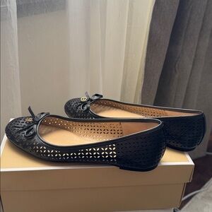 Michael Kors Black Cutout Ballet Flats